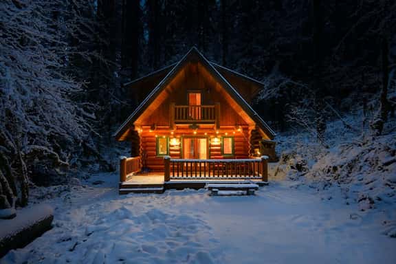 Mt Baker Storybook Log Cabin in Snowline with Private Hot Tub and Fireplace - Image 1