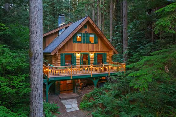 Fir and Fable Storybook Log Cabin with Sauna Near Mount Baker - Image 1