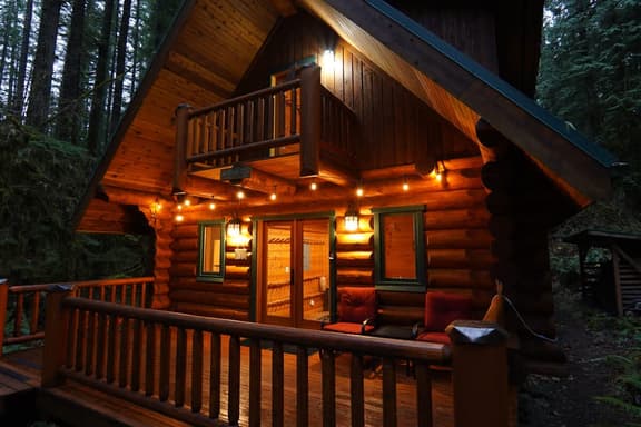 Storybook Log Cabin • Hot Tub + Fireplace - Image 1